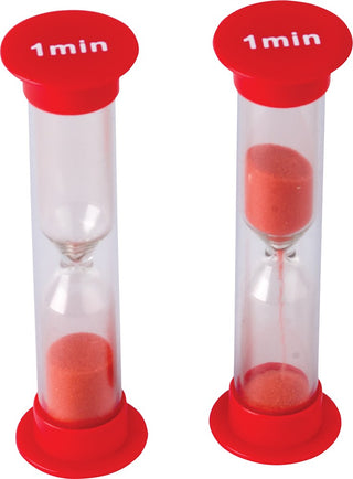Small 1 Minute Sand Timers - Set of 4