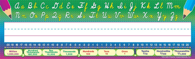 Cursive Writing Flat Name Plates — CM School Supply