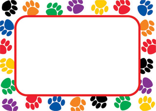 Paw Prints Name Tags