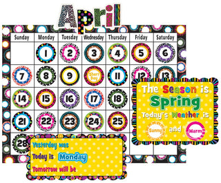 Fancy Circles Calendar Bulletin Board Set