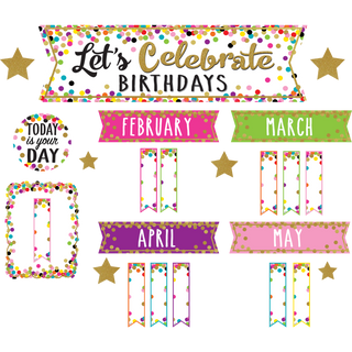 Confetti Happy Birthday Mini Bulletin Board