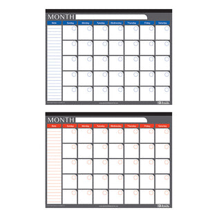 BAZIC 17" X 22" Undated 12-Month Desk Pad Calendar