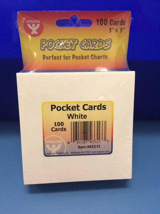 White Pocket Cards - 3" x 3"