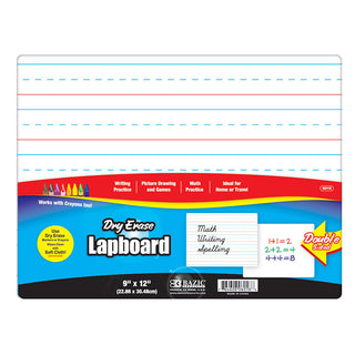 BAZIC 9" X 12" Double Sided Dry Erase Lap Board