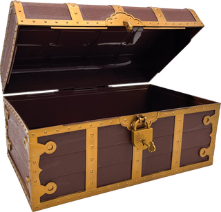 Treasure Chest with Lock and Key