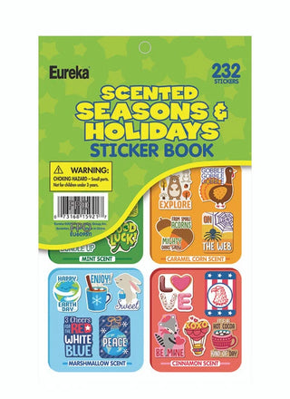 232 Count Seasons & Holidays Scented Sticker Book