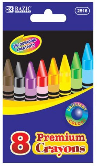BAZIC 8 Color Premium Quality Crayon
