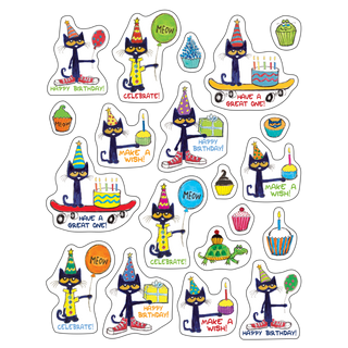 Pete the Cat Happy Birthday Stickers