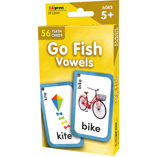 Go Fish Vowels Flash Cards