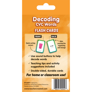 Decoding CVC Words Flash Cards