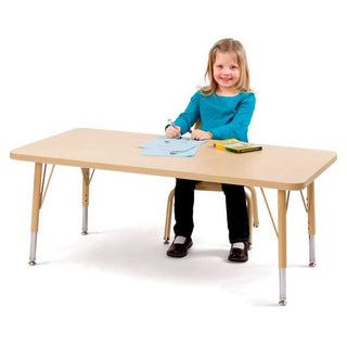 Berries® Rectangle Activity Table - 24" X 48", E-height - Maple/Maple/Camel