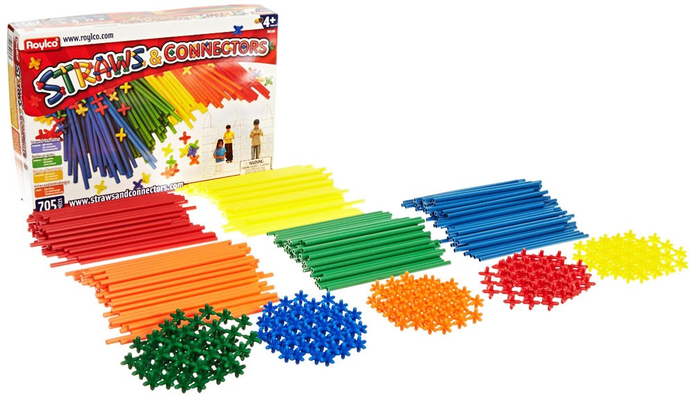 Roylco® Straws & Connectors™ (Rainbow,705 pieces)