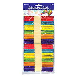 BAZIC Colored Craft Stick (100/Pack)