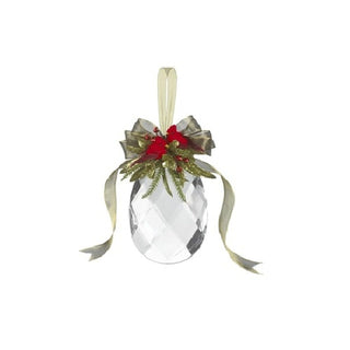 Mistletoe Cardinal Krystal Ornament