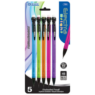 BAZIC Electra 0.7 mm Fashion Color Mechanical Pencil (5/Pack)