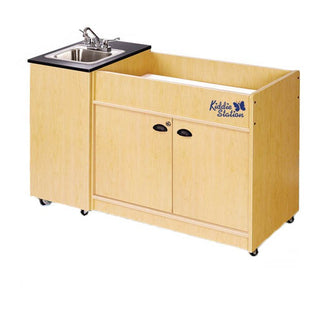 Ozark River® Kiddie Station Changing Table & Portable Sink Stainless Steel Single Basin & Laminate Top