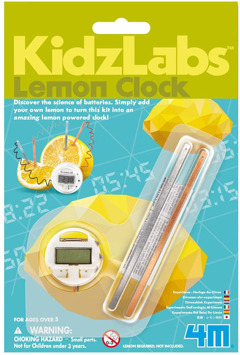 4M Kidzlabs Lemon Powered Clock, Chemical Electrical Science Lab Experiment