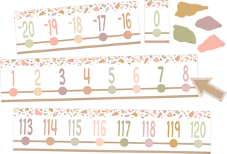 Terrazzo Tones Number Line (-20 to +120) Bulletin Board Set