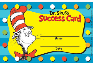 Dr. Seuss Cat in the Hat Reward Punch Cards