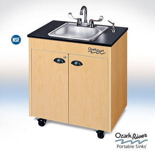 Lil' Premier 28" Portable Sink, ABS Single Basin and Top, Maple
