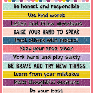 Oh Happy Day Classroom Rules Chart — CM School Supply