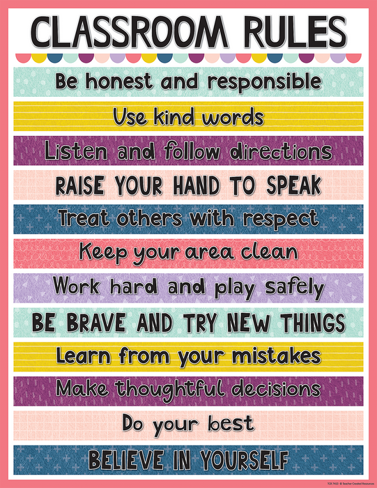 Oh Happy Day Classroom Rules Chart — CM School Supply