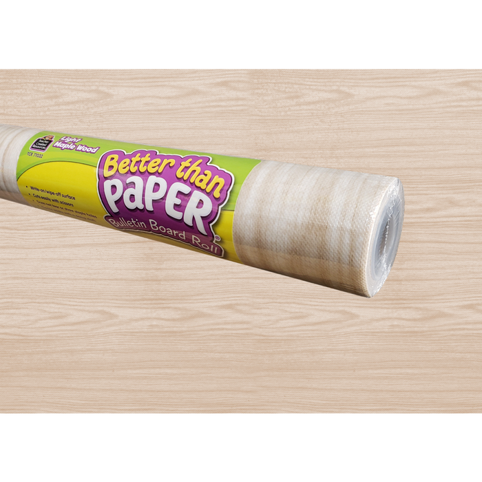 Light Maple Wood Better Than Paper Bulletin Board Roll — CM School Supply