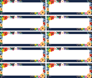 Wildflowers Labels Magnetic Accents