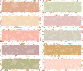 Terrazzo Tones Labels Magnetic Accents