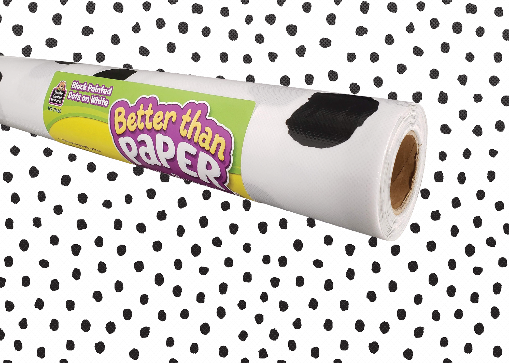 Teacher Created Resources Better Than Paper Bulletin Board Roll, Black & White Stripes, Pack of 4