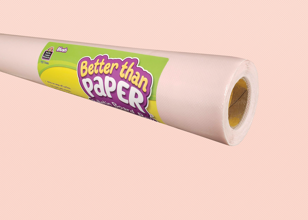 Reusable Bulletin Board Paper Blush Pink, Better Than Paper — CM