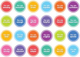 Colorful Magnetic Positive Affirmations