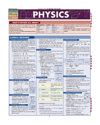 QuickStudy® Physics Laminated Study Guide