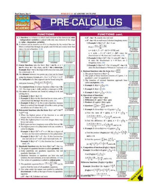 QuickStudy: Pre-Calculus