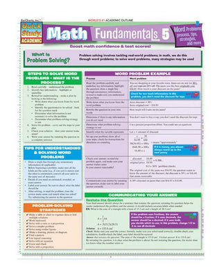 QuickStudy® Math Fundamentals 5 Laminated Study Guide