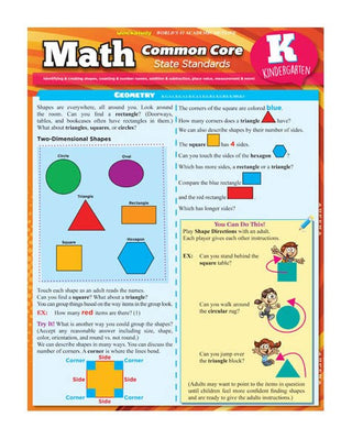 QuickStudy: Math Common Core (Kindergarten)