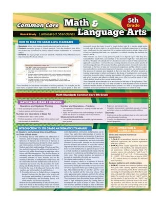 QuickStudy: Common Core Math and Language Arts (5th grade)