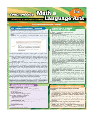 QuickStudy: Common Core Math and Language Arts (1st grade)