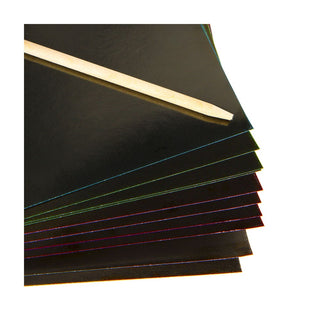 Scratch Art Paper Solid Multicolor Assortment (12 sheets)