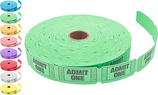Single Roll Tickets: Admit One (2000 Per Roll)