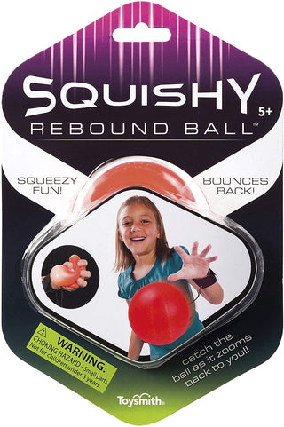 Toysmith Squishy Rebound Ball with Wrist Strap - Assorted Colors