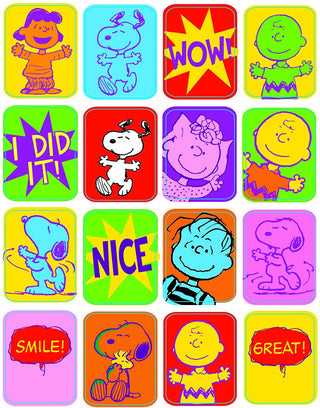 Peanuts Motivational Stickers, 32 Per Pack