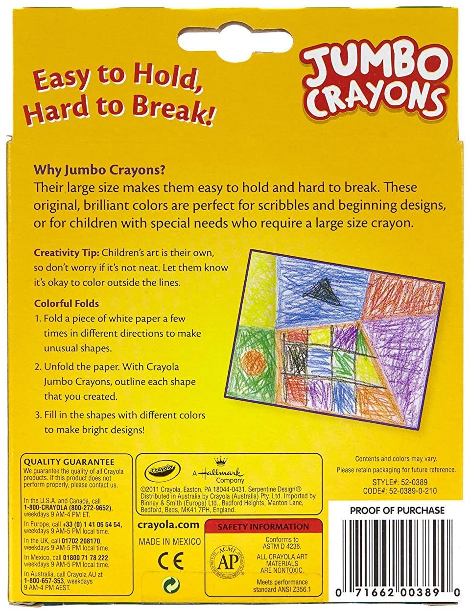 Crayola Jumbo Crayons 8 Count