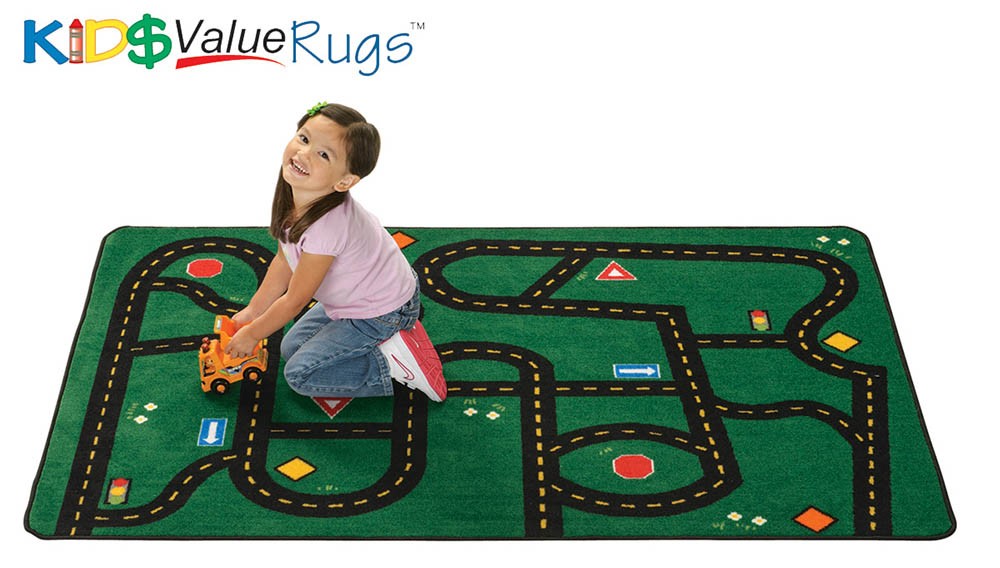 KID$ Value Rugs, Go-Go Driving Rug, 4' x 6' – CM School Supply