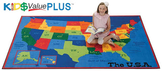 USA Map Value Rug PLUS (6' x 9')