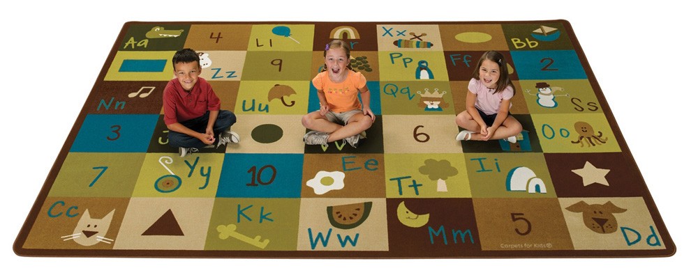 Nature's Colors Learning Blocks Rug (5'10