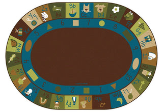 Nature's Colors Learning Blocks Rug (6' x 9' Oval)