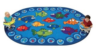 Fishing for Literacy Rug (6'9" x 9'5" Oval)