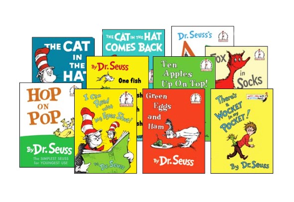 Dr. Seuss's Beginner Book Boxed Set Collection: The Cat in the Hat; One  Fish Two Fish Red Fish Blue Fish; Green Eggs and Ham; Hop on Pop; Fox in  Socks: Dr. Seuss