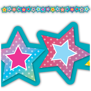 Colorful Vibes Stars Die-Cut Border Trim(C)